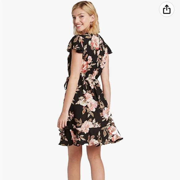 Faux wrap mini dress - Picture 4 of 5